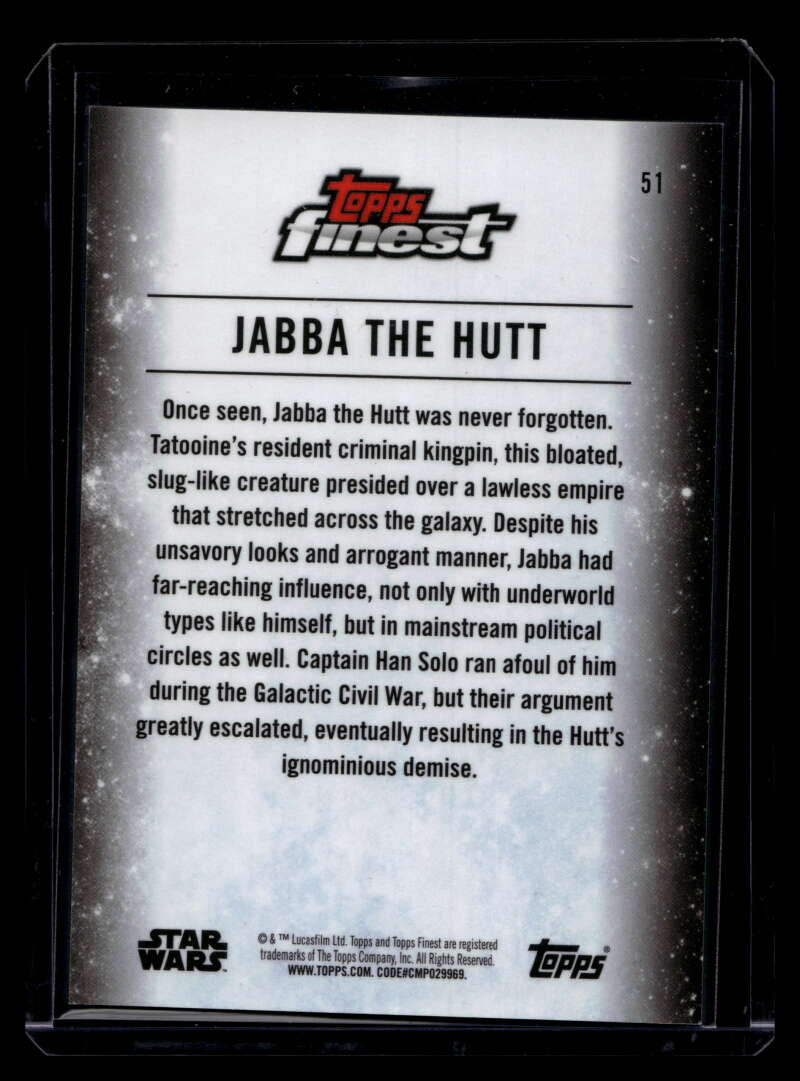 2018 Star Wars Finest Green Refractor 51 Jabba the Hutt 93/99