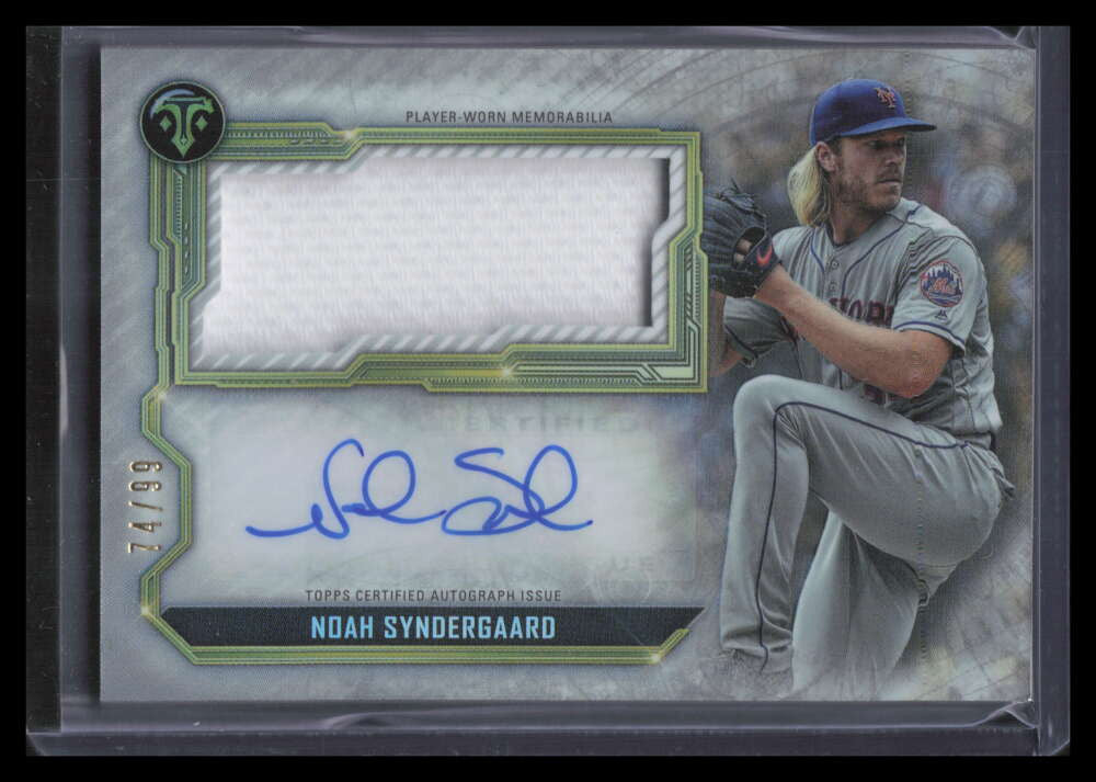 DELETE 125187 2020 Topps Triple Threads Jumbo Autographs Noah Syndergaard Jersey Auto 74/99
