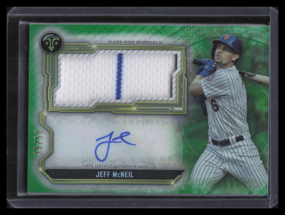 2020 Topps Triple Threads Jumbo Autographs ASJRJM Jeff McNeil Jersey Auto 35/50