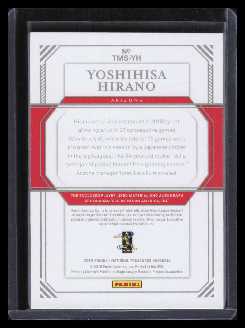 2019 National Treasures Treasured Material Yoshihisa Hirano Patch Auto 5/5