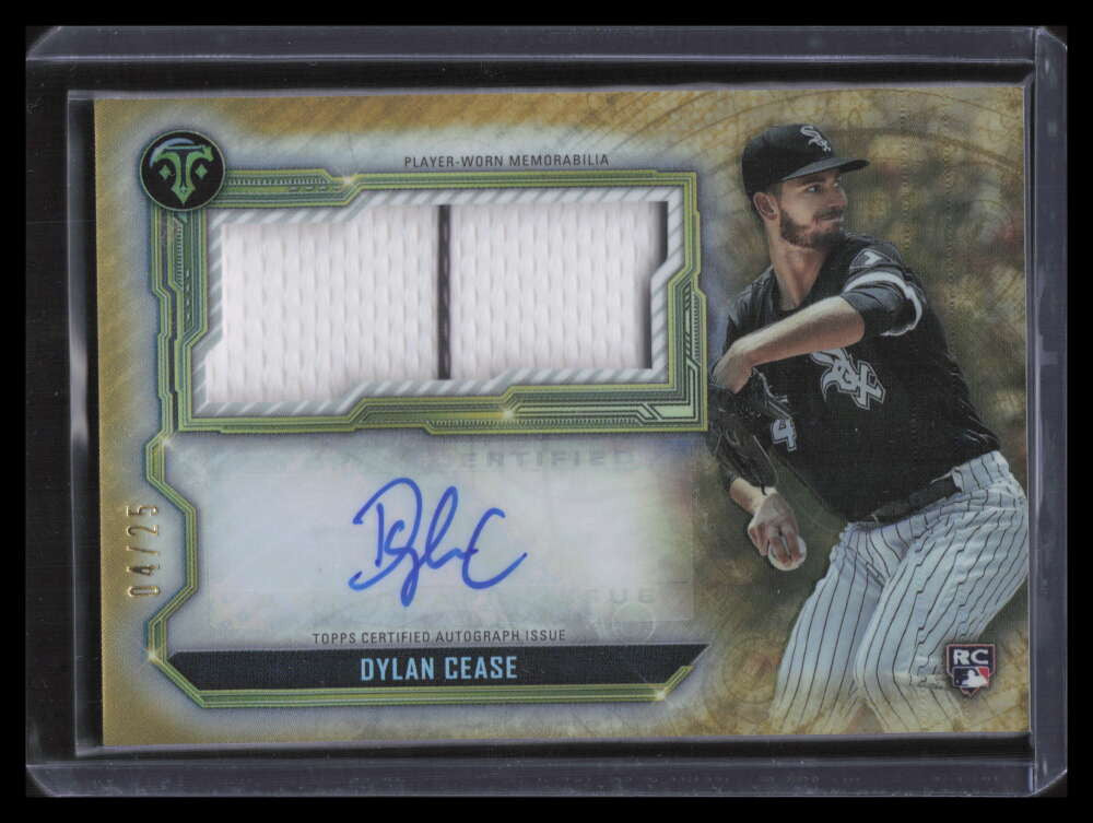 2020 Topps Triple Threads Jumbo Autographs Dylan Cease Rookie Jersey Auto 4/25