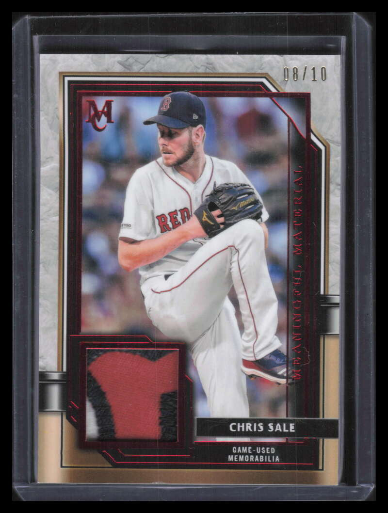 DELETE 125397 2021 Topps Museum Meaningful Material Relics Ruby MMRCS Chris Sale Patch 8/10