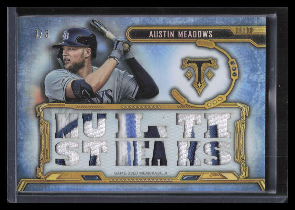 2020 Topps Triple Threads Relics Sapphire TTRAM Austin Meadows Patch 3/3
