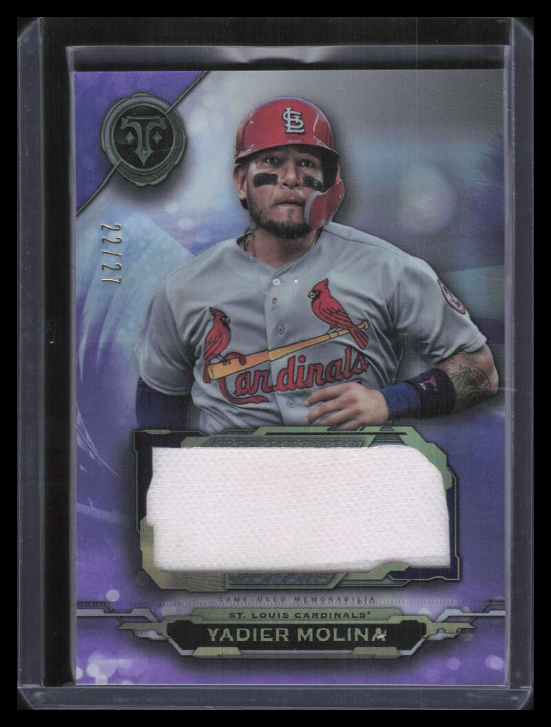 2019 Topps Triple Threads Jumbo Amethyst sjrym1 Yadier Molina Jersey 22/27