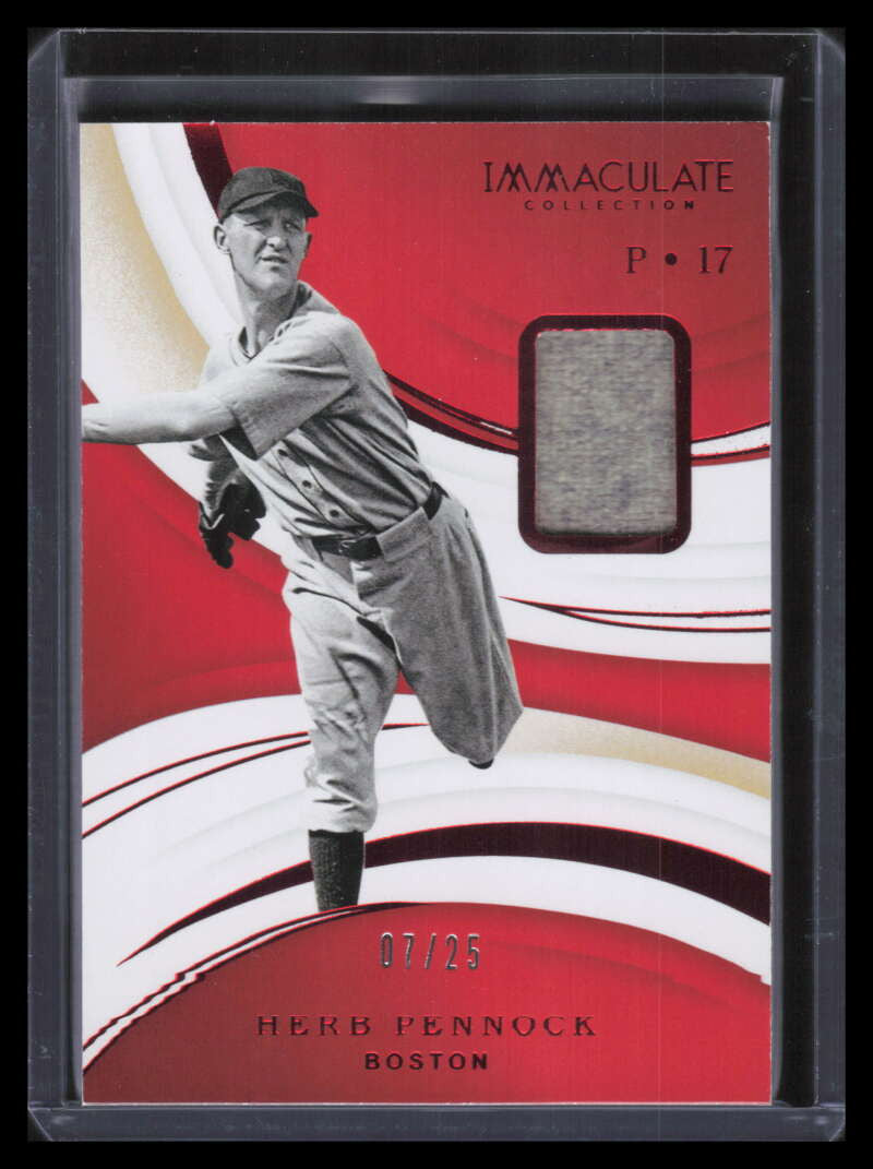 2020 Immaculate Collection Red 19 Herb Pennock Jersey 7/25