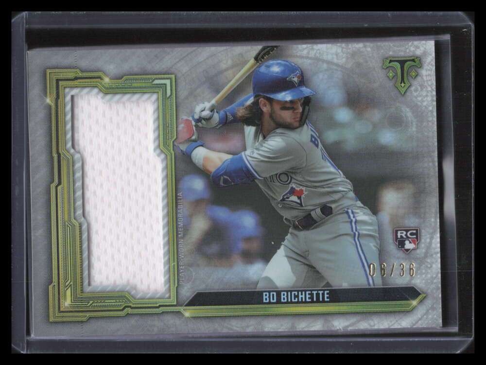 2020 Topps Triple Threads Jumbo Relics SJRBB Bo Bichette Rookie Jersey 6/36