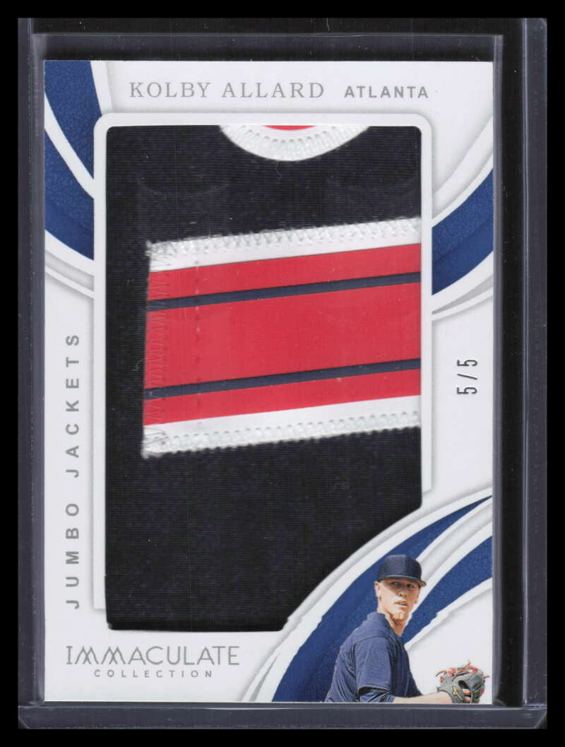 DELETE 125415 2019 Immaculate Collection Jumbo Jackets 46 Kolby Allard Rookie Patch 5/5