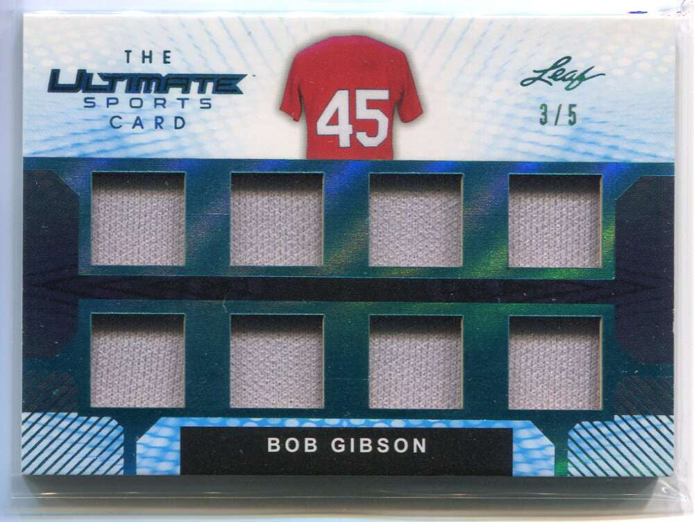 2019 Leaf Ultimate Sports The Ultimate Card tuc04 Bob Gibson Eight Jersey 3/5