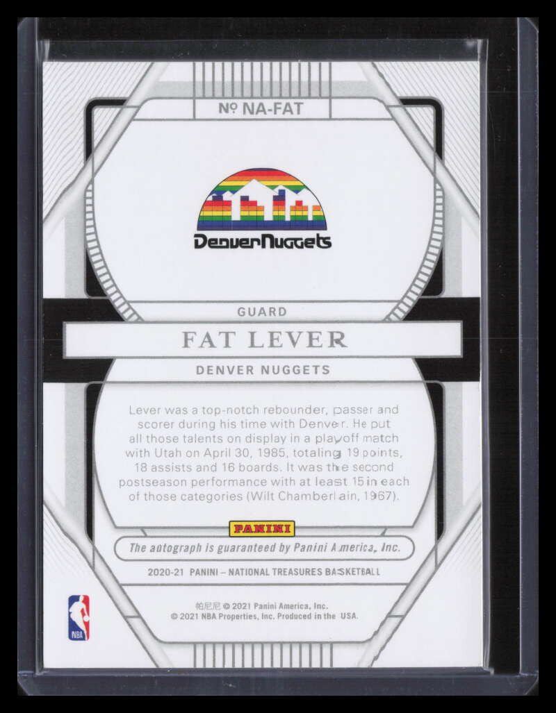 2020-21 Panini National Treasures National Archives Ink Gold Fat Lever Auto 1/10