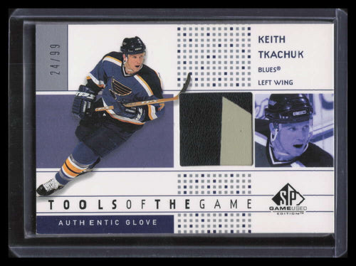 2002-03 SP Game Used Tools of the Game KT Keith Tkachuk Glove 24/99