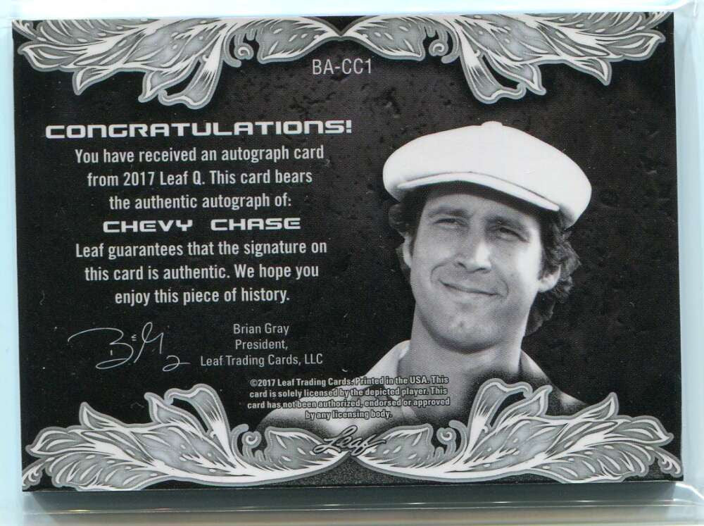 2017 Leaf Q Autographs Spectrum Silver bacc1 Chevy Chase Auto 1/5