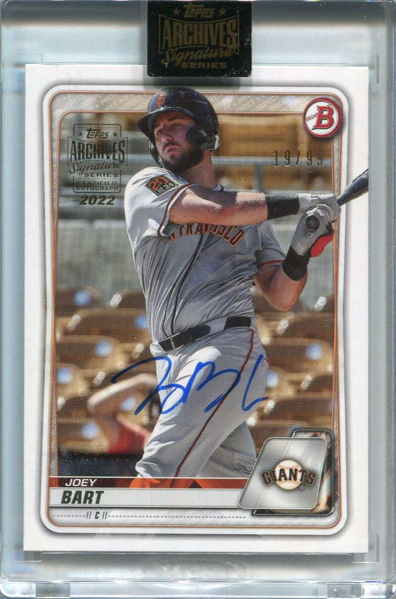 DELETE 125680 2022 Topps Archives Signature Series Joey Bart Rookie Auto 19/99 2020 Bowman