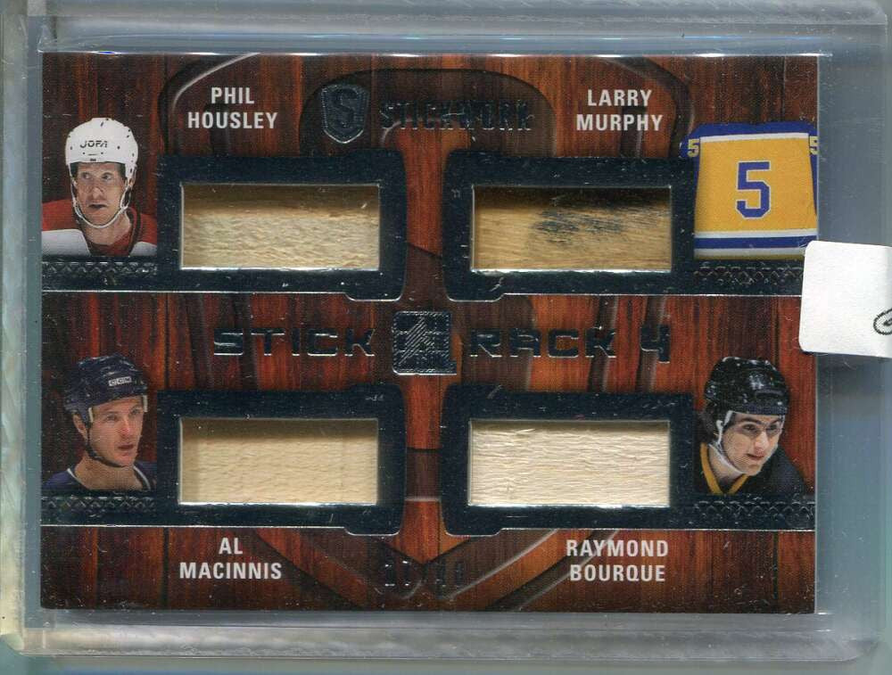 SOLD 125721 2015-16 Stickwork Stick Rack Housley MacInnis Murphy Bourque Quad Stick 17/40