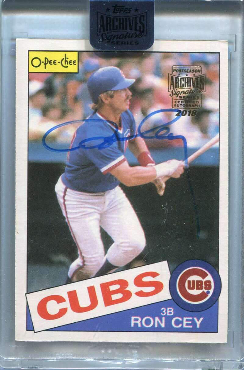 2018 Topps Archives Signature Series Postseason Ron Cey Auto 2/4 1985 O-Pee-Chee