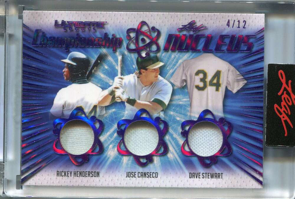 2021 Leaf Ultimate Championship Nucleus Stewart Henderson Canseco Jersey 4/12