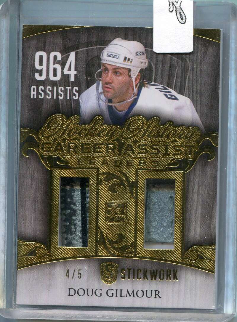 2015-16 ITG Stickwork History Assist Leaders Gold Doug Gilmour Dual Stick 4/5