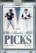 DELETE 125805 2022 Panini Flawless Flawless Picks 1 Jim Thome Frank Thomas Dual Diamond 18/20