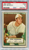 DELETE 125875 1952 Topps 229 Gene Beardon PSA 3 VG