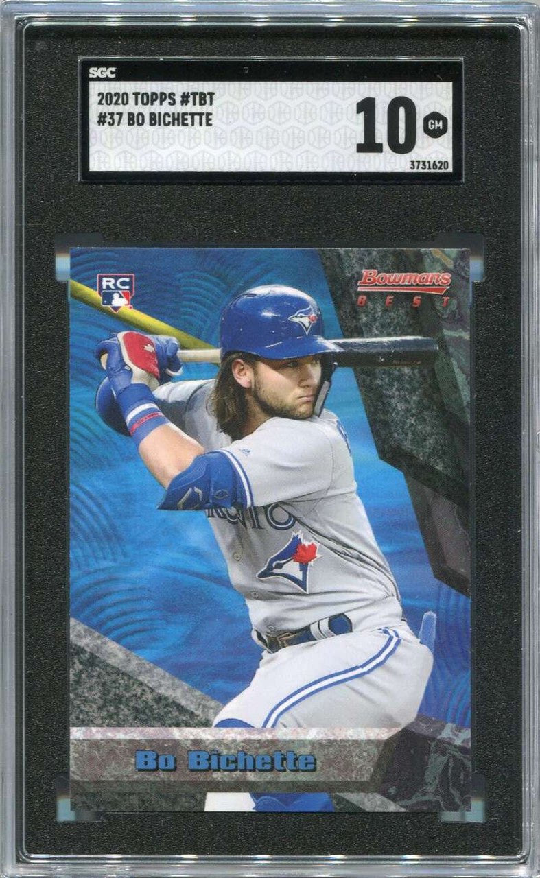 2020 Topps Throwback Thursday 37 Bo Bichette 94 Bowman's Best SGC 10 GEM MINT