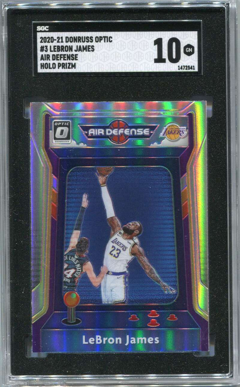 2020-21 Donruss Optic Air Defense Holo 3 LeBron James SGC 10 GEM MINT