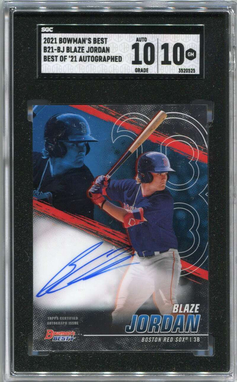 DELETE 125964 2021 Bowman's Best of '21 Autographs b21bj Blaze Jordan Rookie Auto SGC 10 10