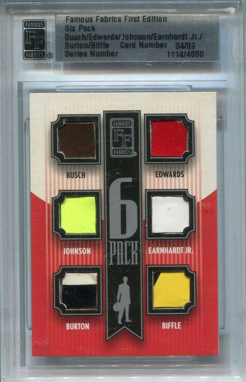 2010 Famous Fabrics Six Pack Busch Edwards Johnson Earnhardt Sheet Metal 4/9