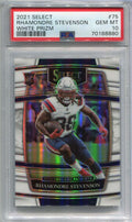 DELETE 126016 2021 Select Prizm White 75 Rhamondre Stevenson Rookie 25/35 PSA 10 GEM MT
