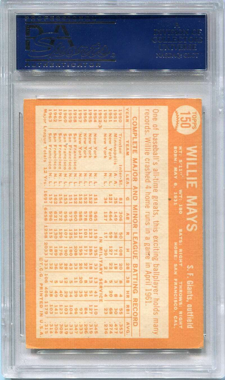 DELETE 126024 1964 Topps 150 Willie Mays PSA 4 EX