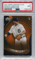 2022 Topps Chrome Black Orange Refractor 3 Spencer Torkelson Rookie 2/25 PSA 9
