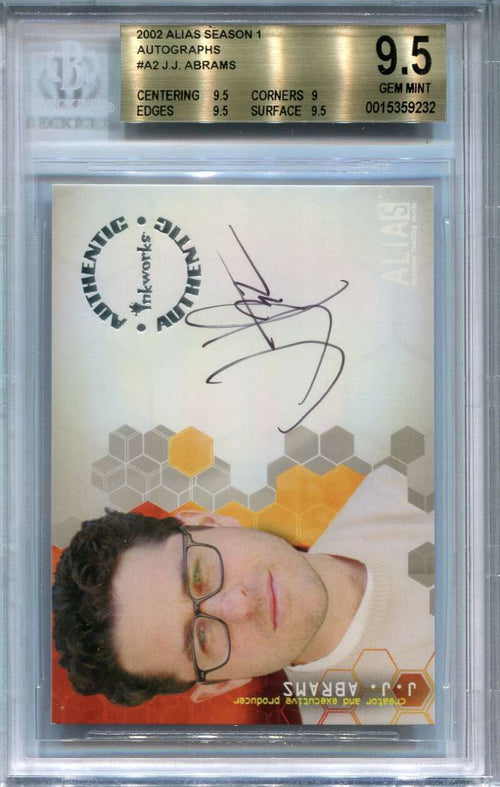2002 Alias Season One Autographs a2 J. J. Abrams Auto BGS 9.5 GEM MINT