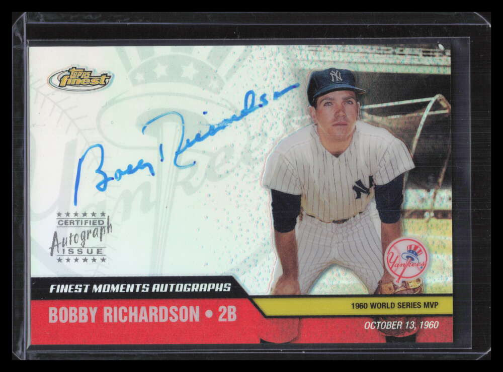2002 Finest Moments Autographs FMABR Bobby Richardson Auto