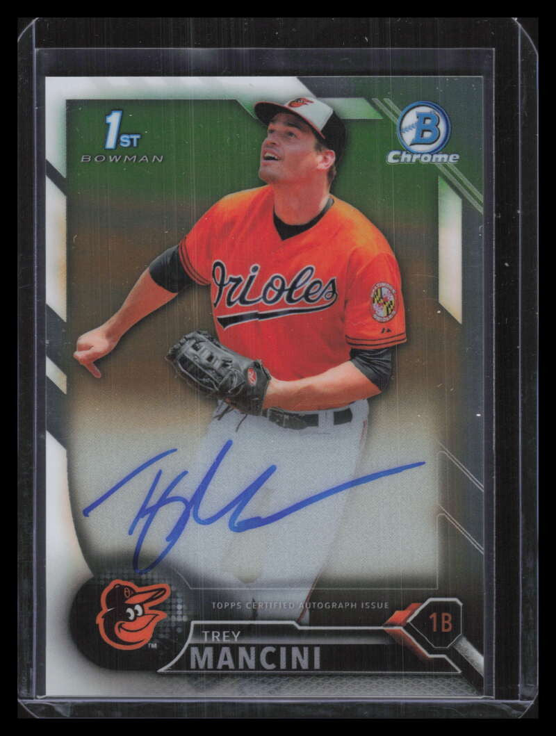 2016 Bowman Chrome Prospect Autographs CPATM Trey Mancini Rookie Auto