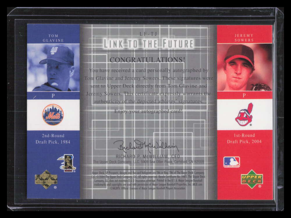 2004 SP Prospects Link to the Future Autographs Sowers Glavine Dual Auto 31/100
