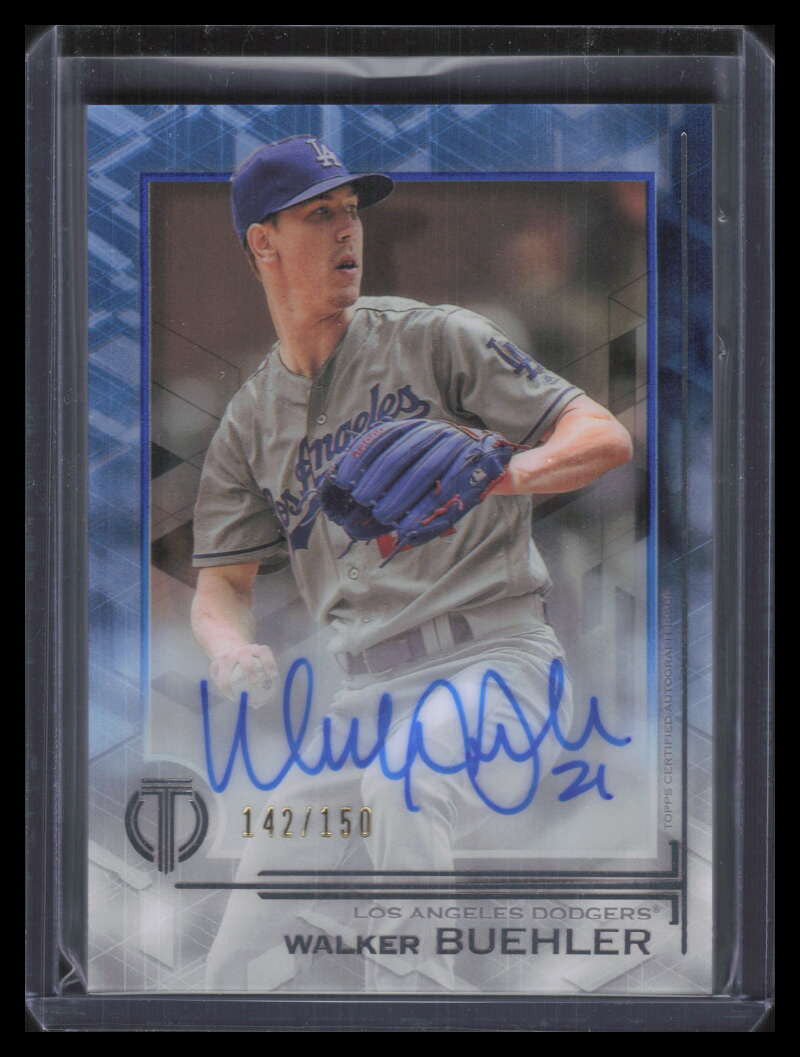 DELETE 126328 2019 Topps Tribute Autographs Blue TAWB Walker Buehler Auto 142/150