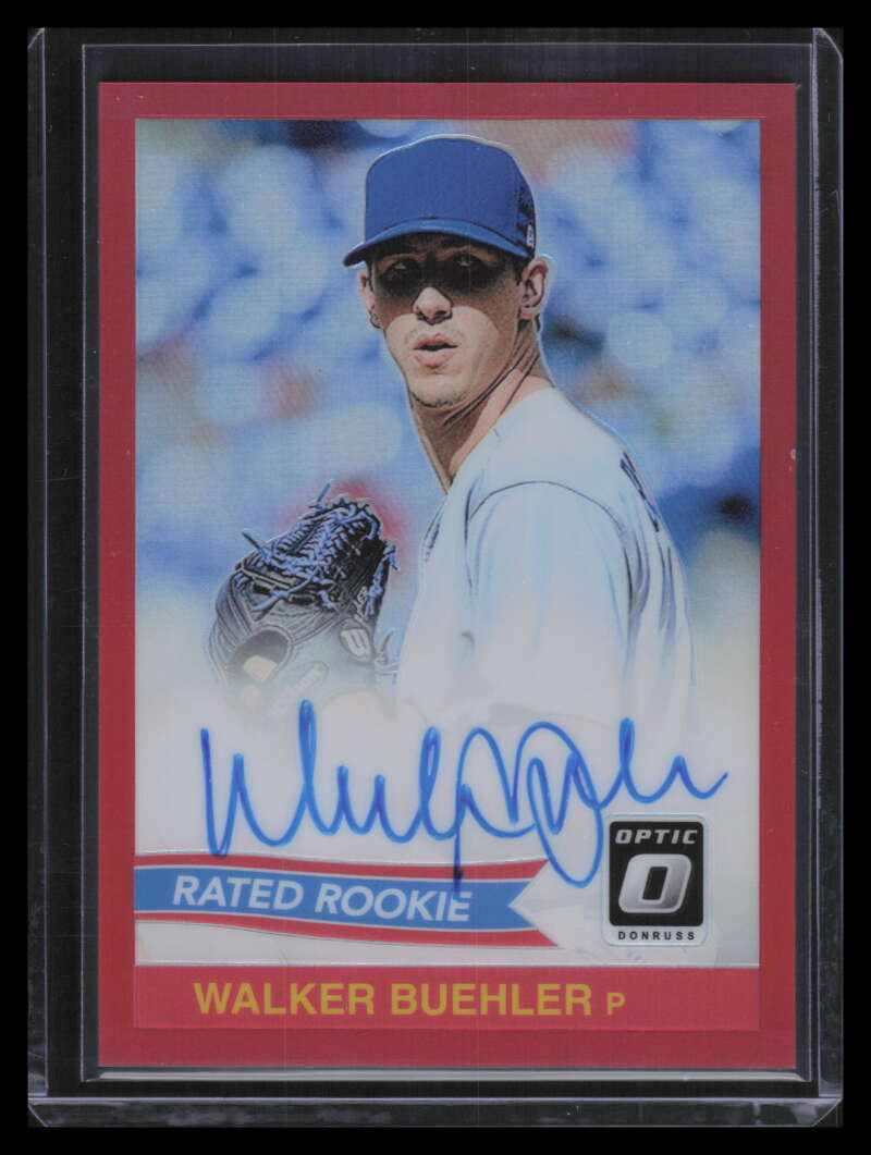 DELETE 126359 2018 Donruss Optic '84 Retro Signatures Red 9 Walker Buehler Rookie Auto 3/50