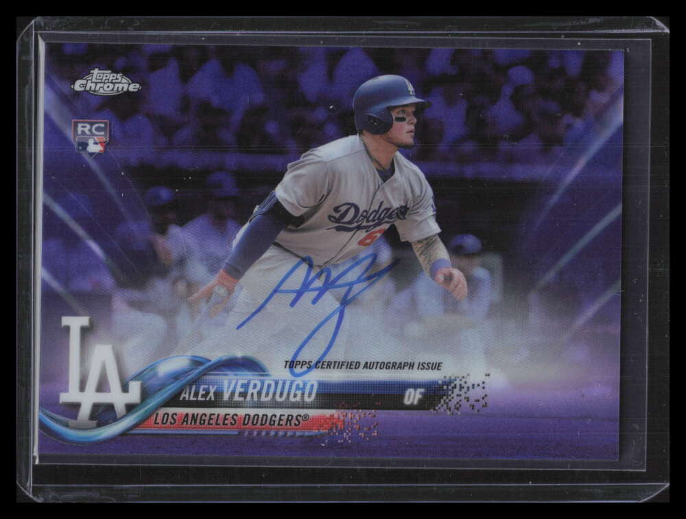 DELETE 126390 2018 Topps Chrome Autographs Purple Refractor Alex Verdugo Rookie Auto 57/250