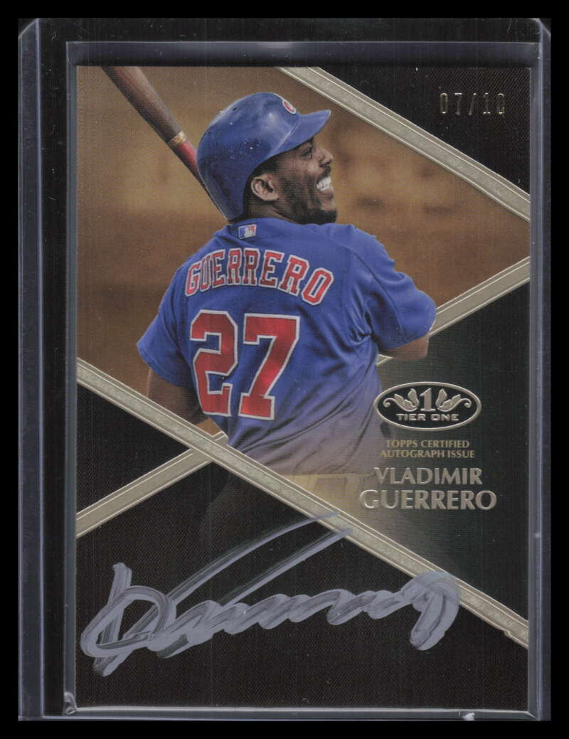 2019 Topps Tier One Autographs Silver Ink t1avg Vladimir Guerrero Auto 7/10