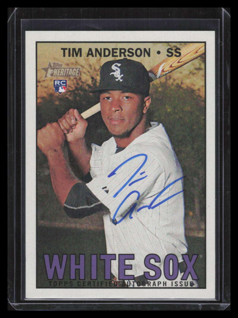 DELETE 126399 2016 Topps Heritage Real One Autographs ROATA Tim Anderson Rookie Auto