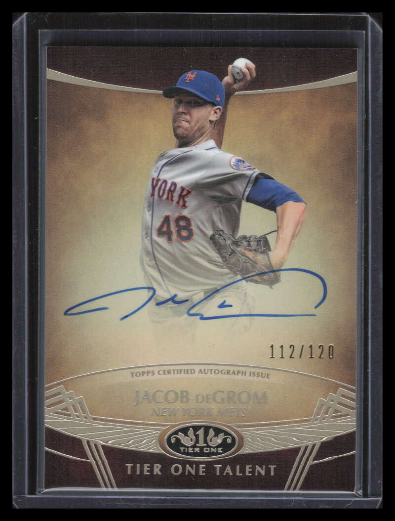 2019 Topps Tier One Talent Autographs TTAJDE Jacob deGrom Auto 112/120