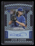 2015 Panini Prizm Fresh Faces Black White Checker 24 Jacob deGrom Auto 7/75