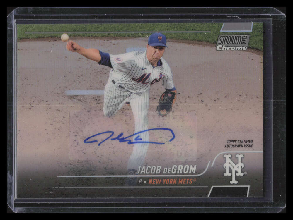 SOLD 126410 2022 Stadium Club Chrome Insert Autographs ca125 Jacob deGrom Auto 21/25