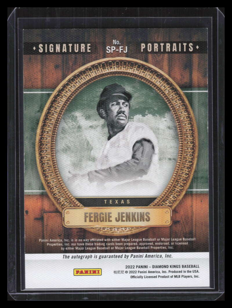 2022 Diamond Kings Signature Portraits Masterpiece 4 Fergie Jenkins Auto 1/1