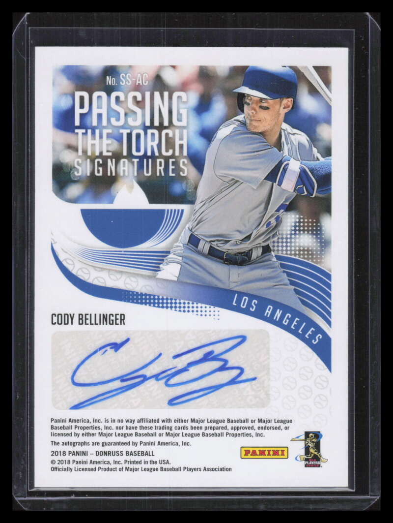 2018 Donruss Passing Torch Signatures Adrian Gonzalez Bellinger Dual Auto 1/15