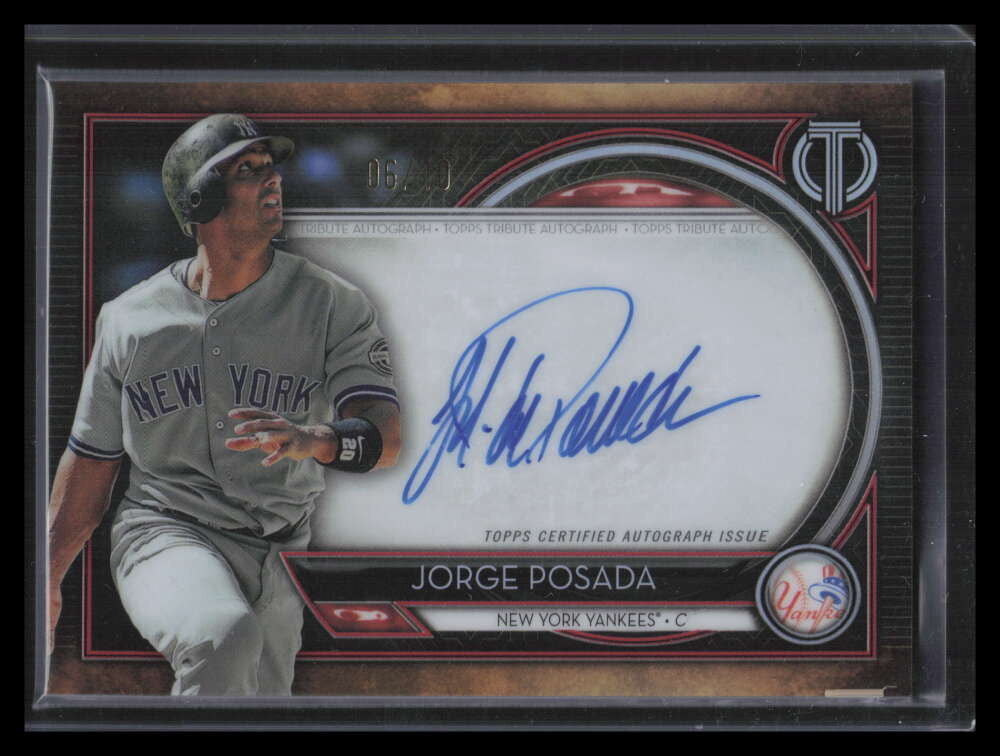 2020 Topps Tribute Autographs Red TAJP Jorge Posada Auto 6/10