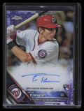 2016 Topps Chrome Autographs Purple Refractor Trea Turner Rookie Auto 65/250