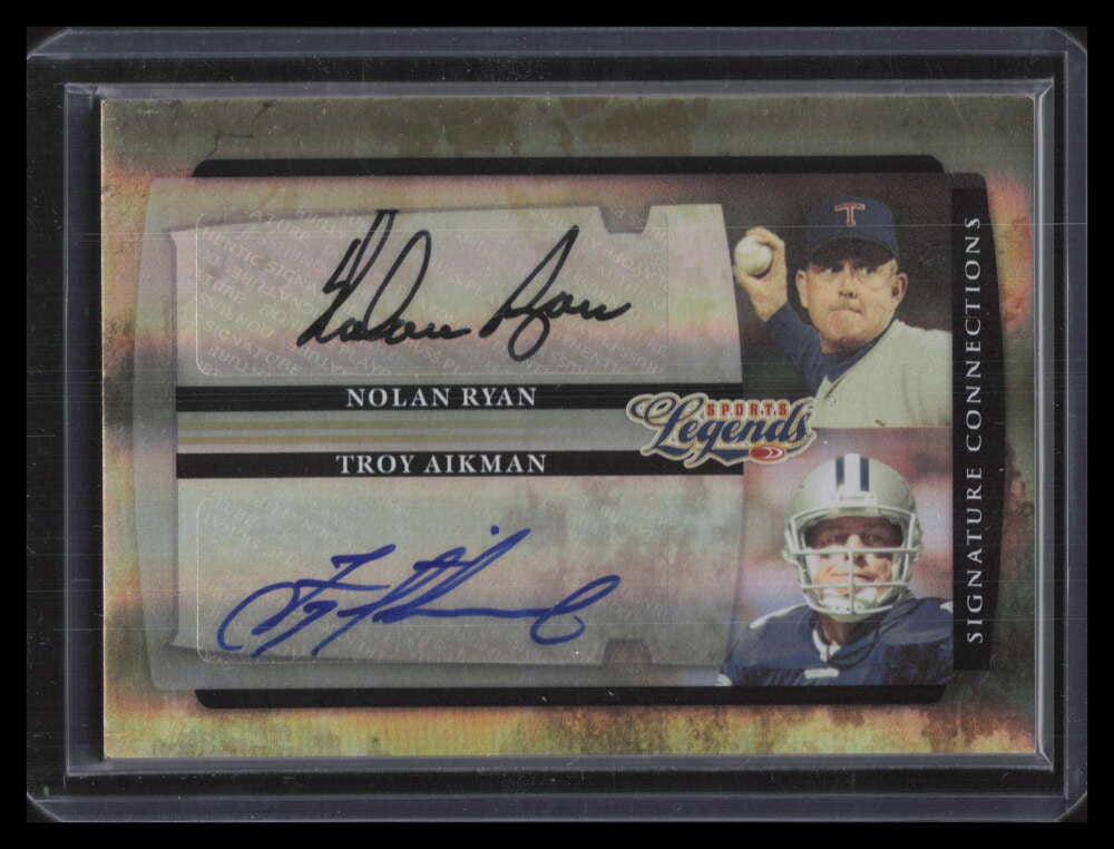 2008 Donruss Sports Legends Signature Connection Nolan Ryan Aikman Auto 21/25