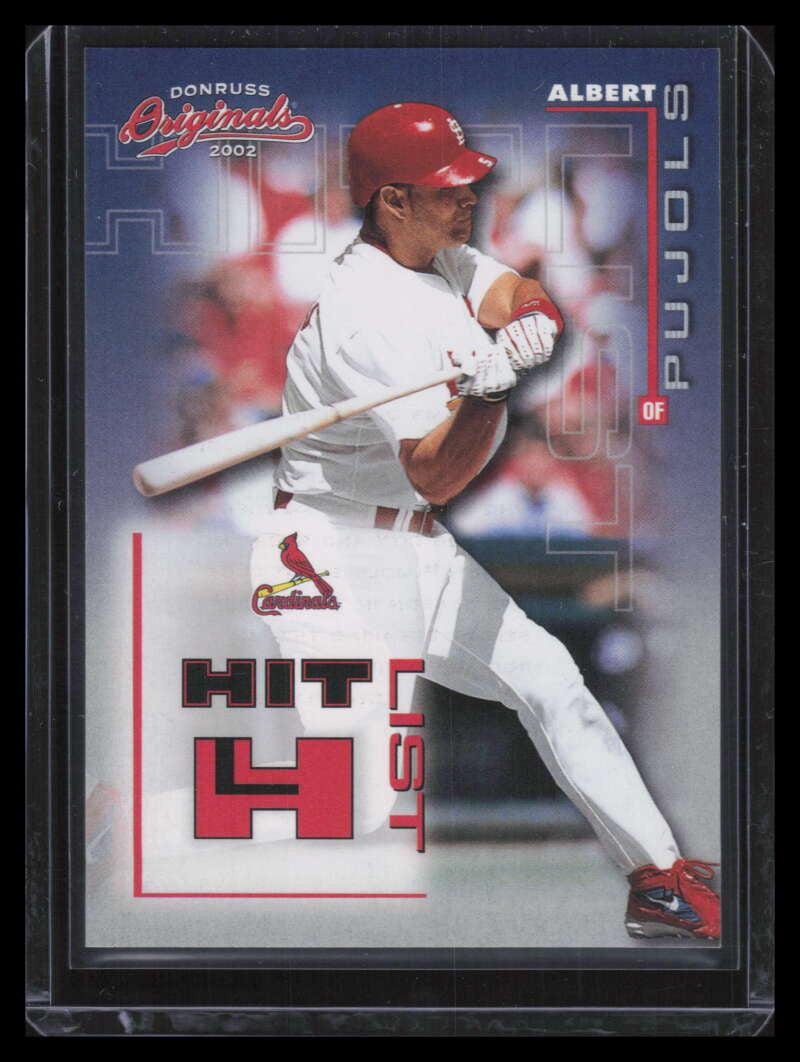 2002 Donruss Originals Hit List 8 Albert Pujols 383/1500