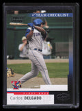 2004 Leaf Press Proofs Silver 285 Carlos Delgado TC 49/50 Team Checklist