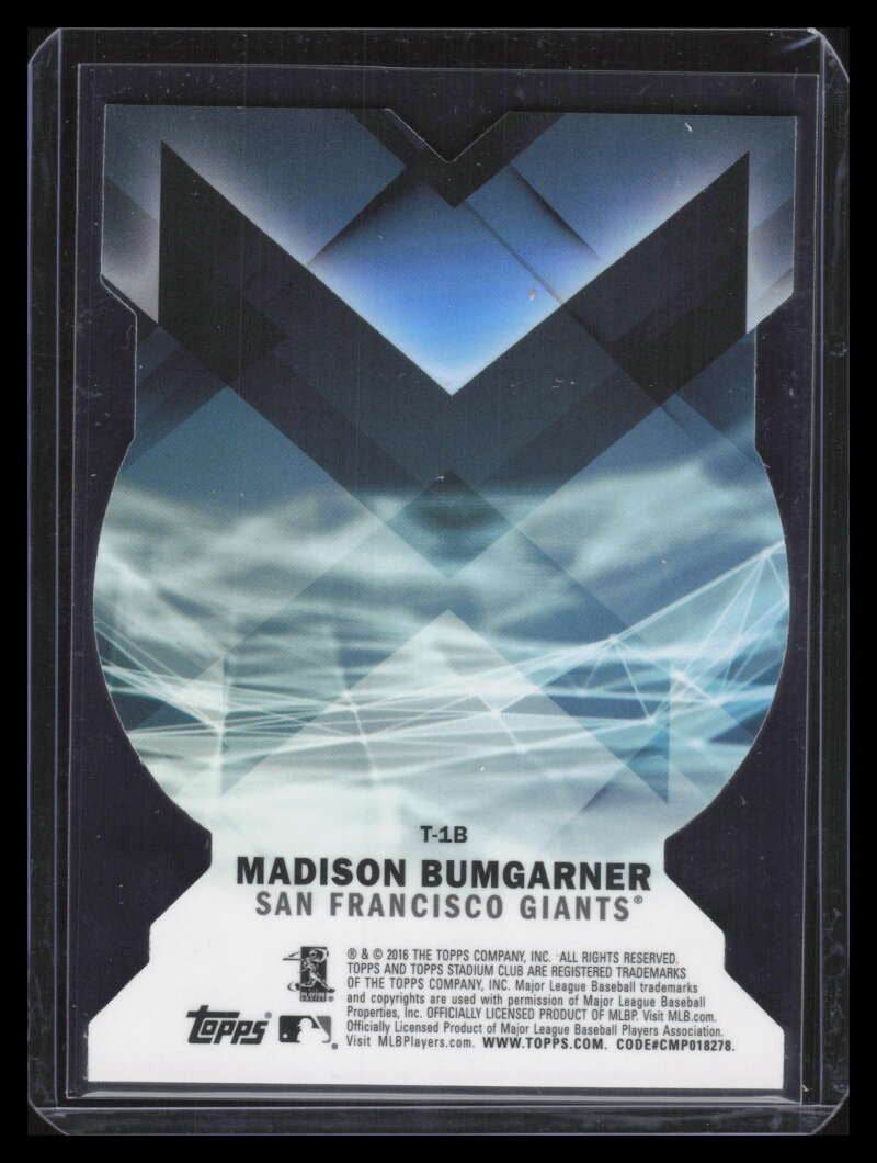 2016 Stadium Club Triumvirate Luminescent t1b Madison Bumgarner