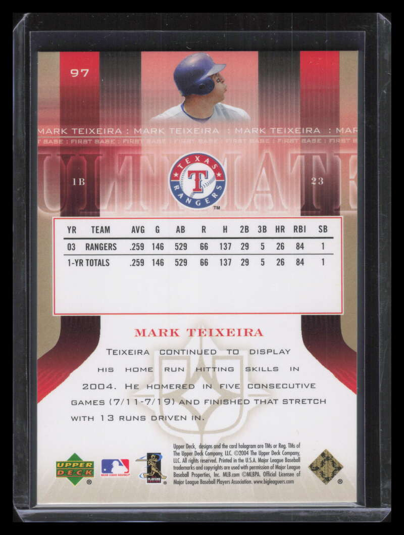 2004 Ultimate Collection Gold 97 Mark Teixeira 7/50